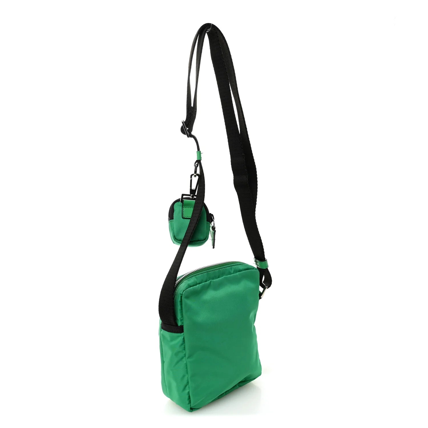 Nylon Palazzo Medusa Crossbody Bag Green