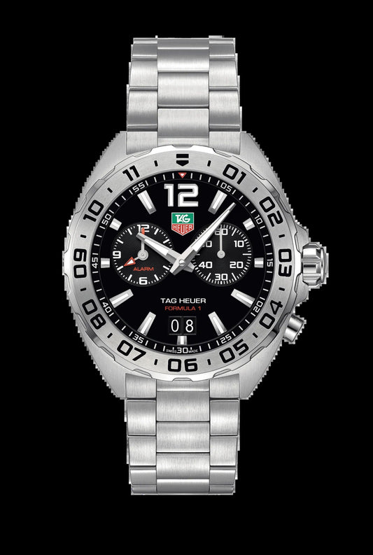 Unworn  Formula 1 Date Alarm Stainless Steel, 41Mm, Ref# WAZ111A.BA0875, Box & Papers