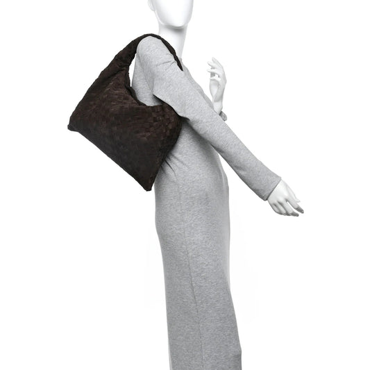 Suede Intrecciato Small Hop Fondant