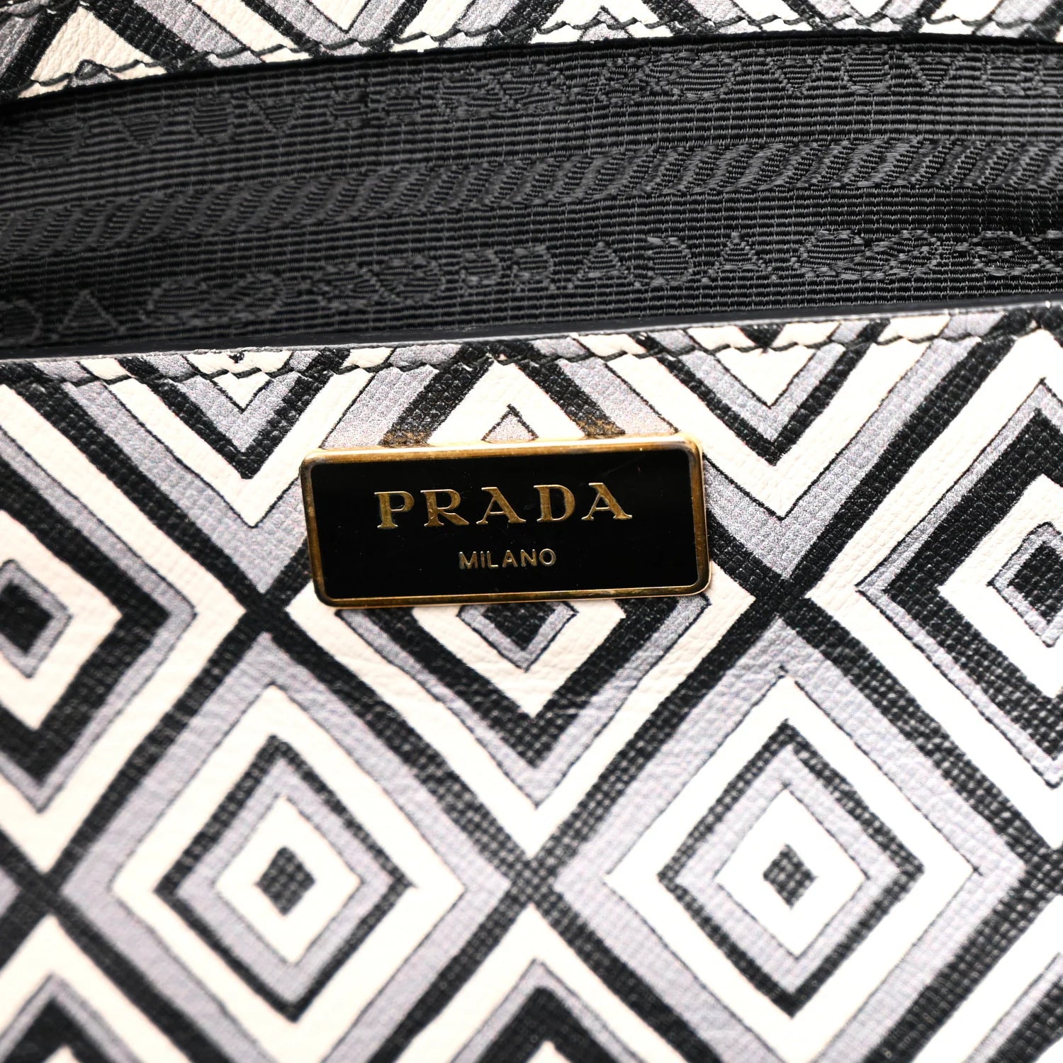 Saffiano Diamond Print Tote Multicolor