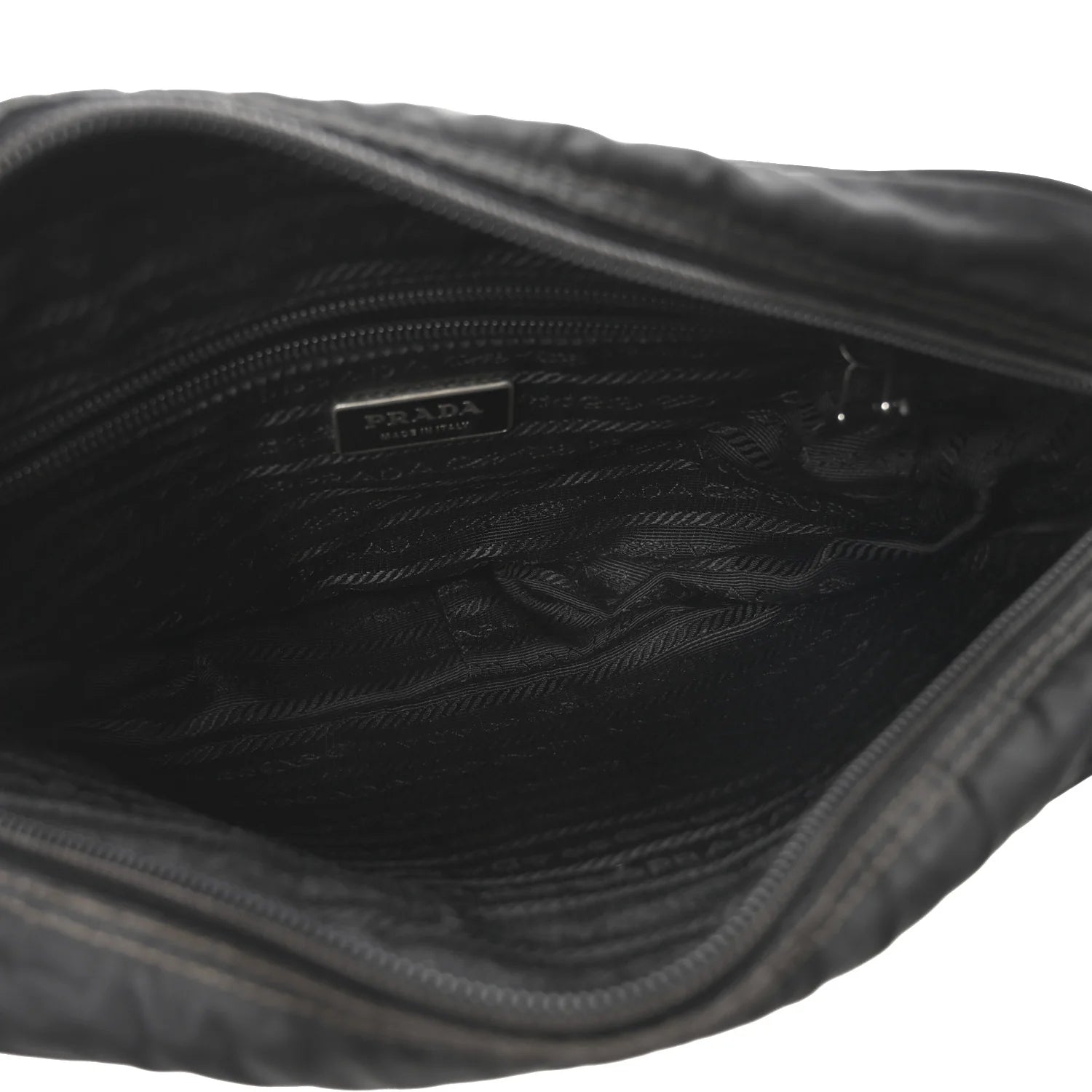 Tessuto Nylon Triangle Shoulder Bag Black