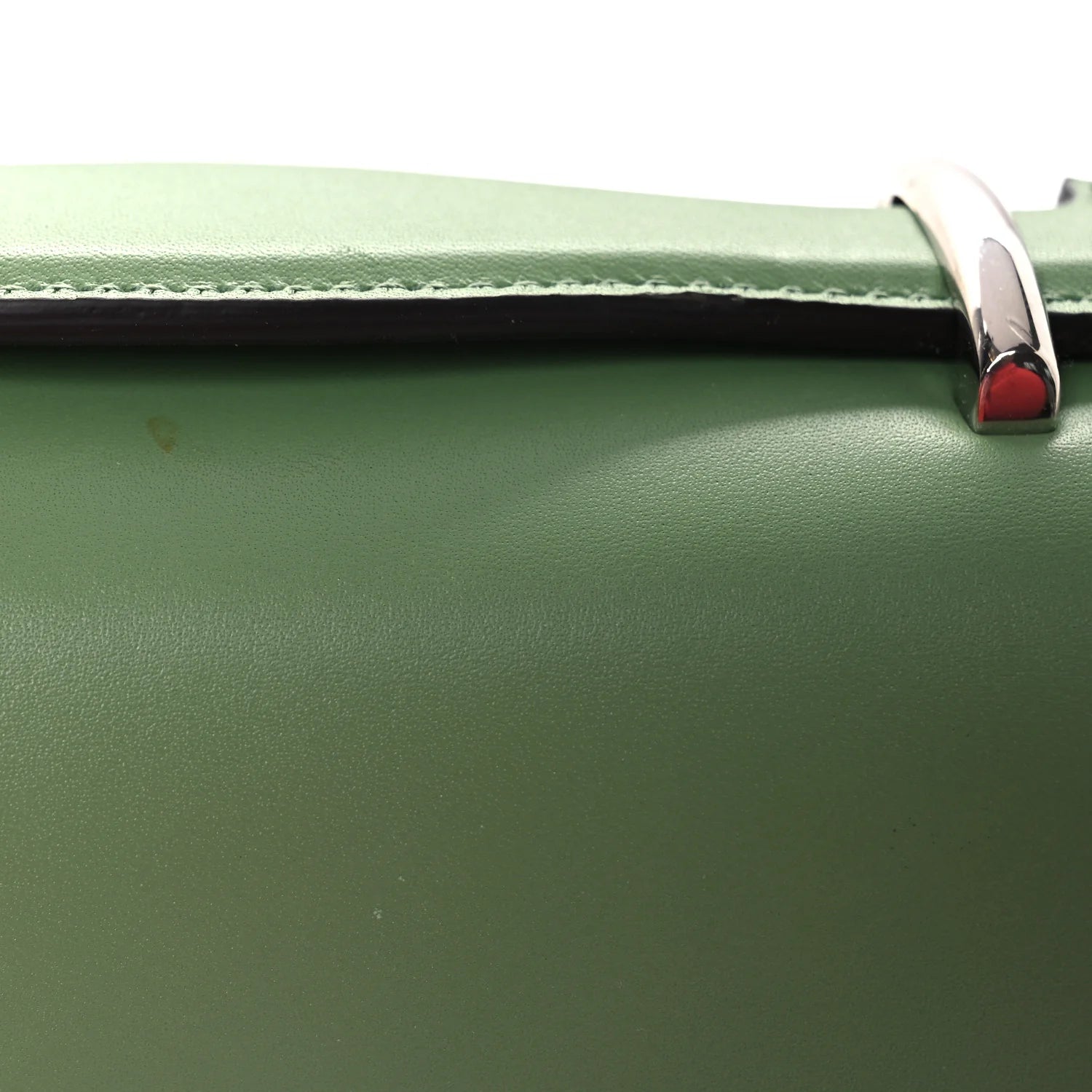 Senna Calfskin Petite GG Top Handle Shoulder Bag Green Soil Grass