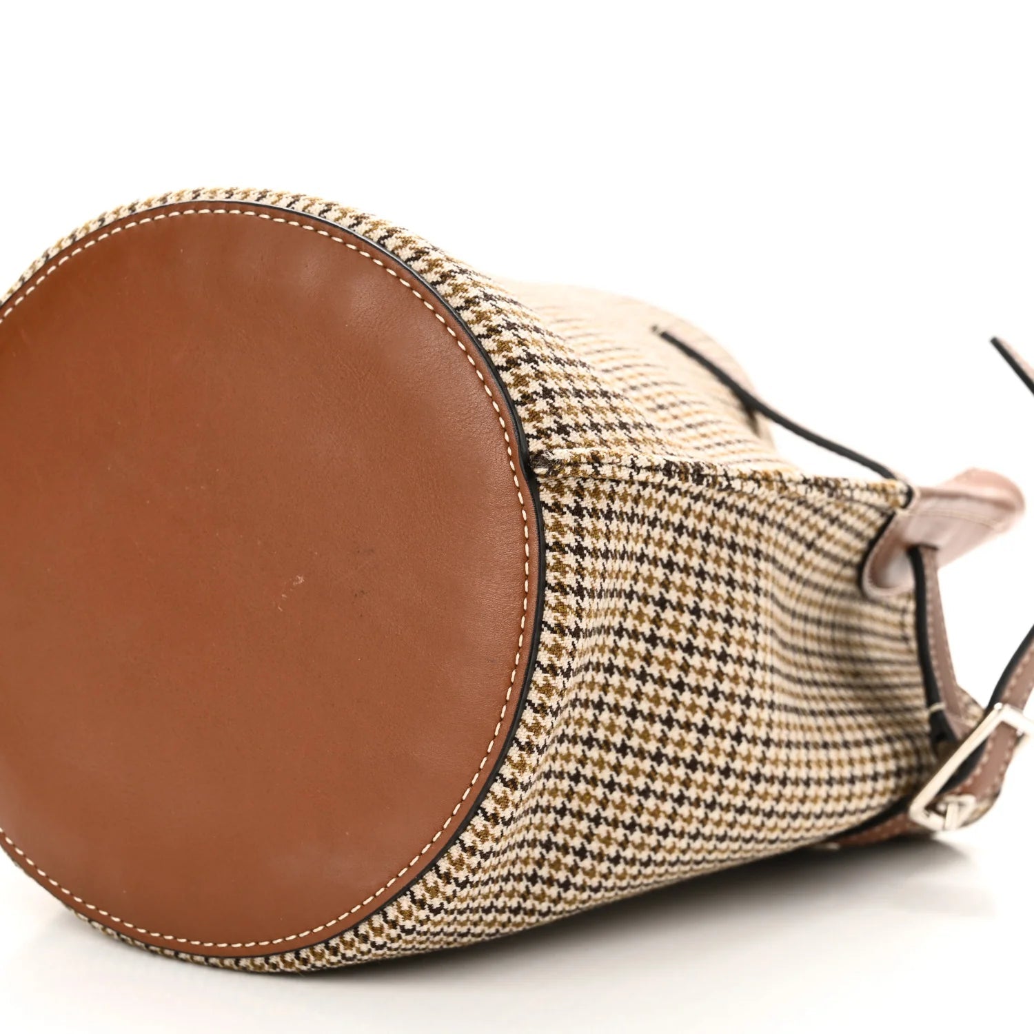 Smooth Calfskin Tweed Nano Big Bag Bucket Tan