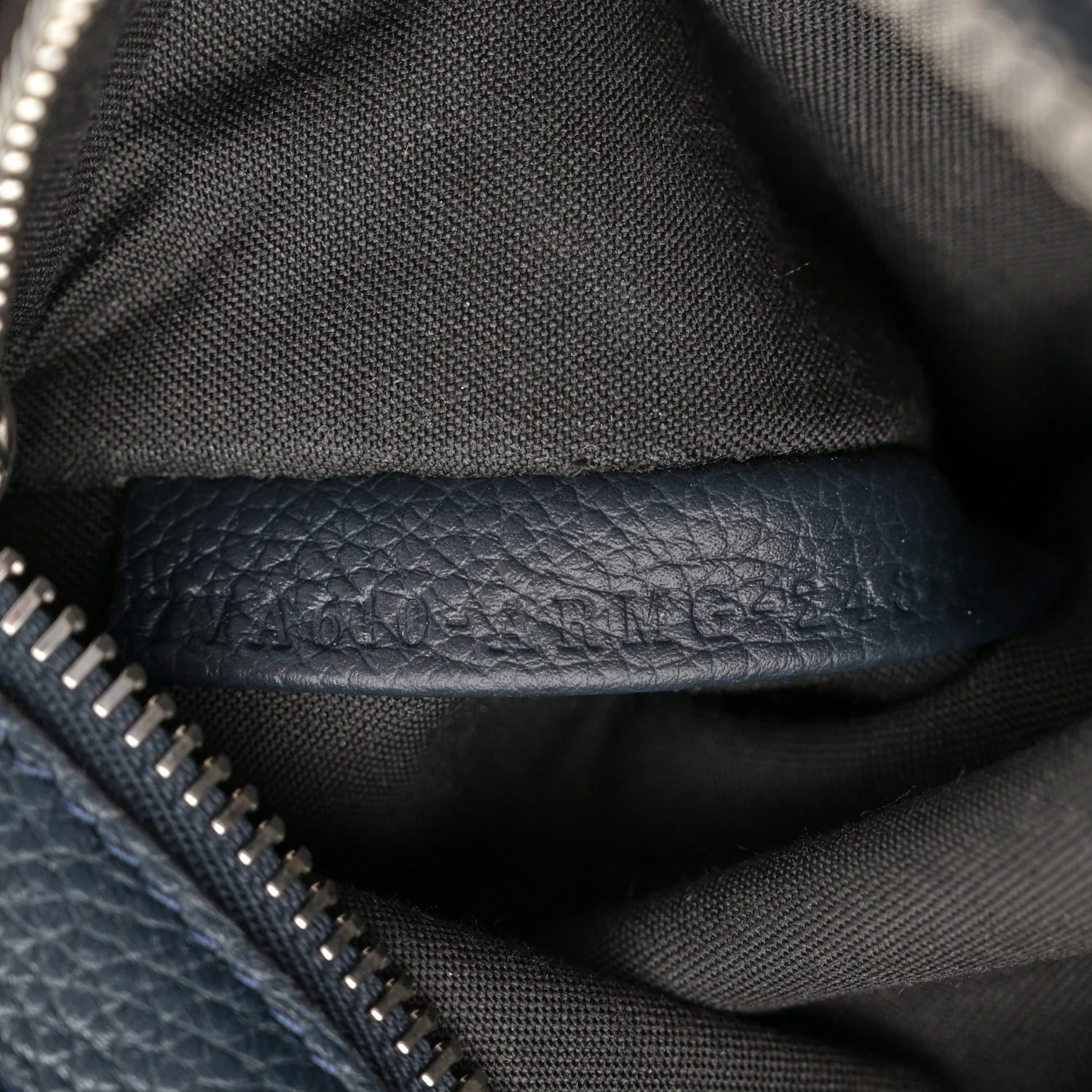 Pequin Vitello Logo Shopper Tote Blue