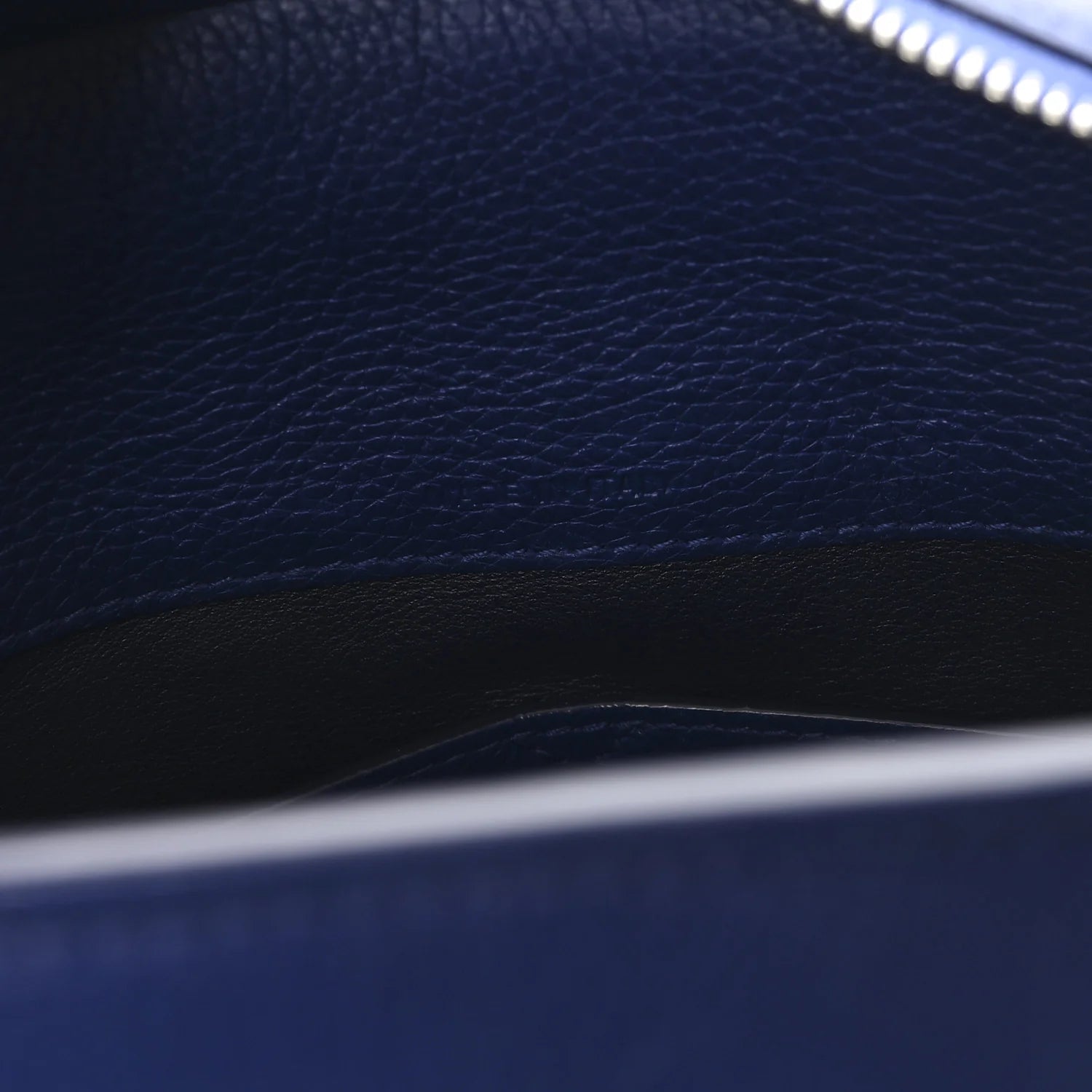 Grained Calfskin Bar Tote Blue