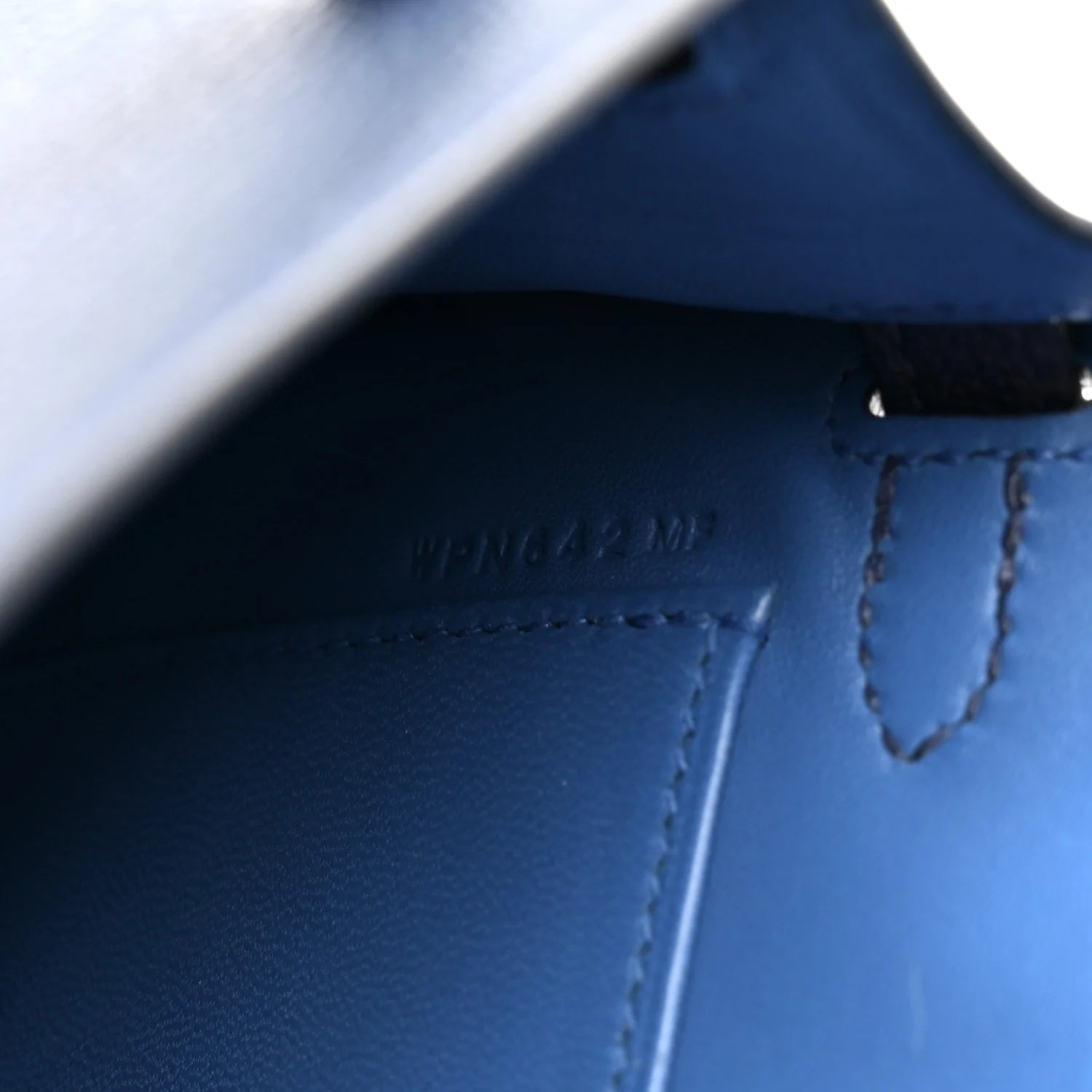 Chevre Mysore Verso Mini Kelly Sellier 20 Bleu Navy Bleu Zellige