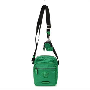Nylon Palazzo Medusa Crossbody Bag Green