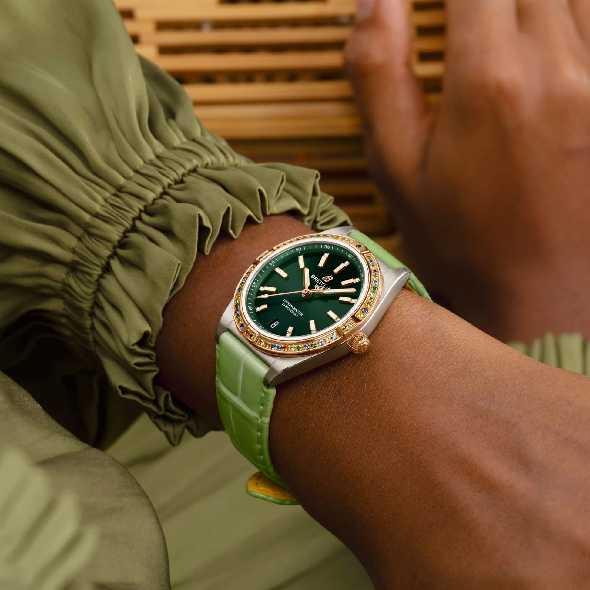 Chronomat Automatic 36 South Sea, Stainless Steel, 18K Red Gold, Diamonds and Gem, Ref# U10380611L1P1, Unworn 2024