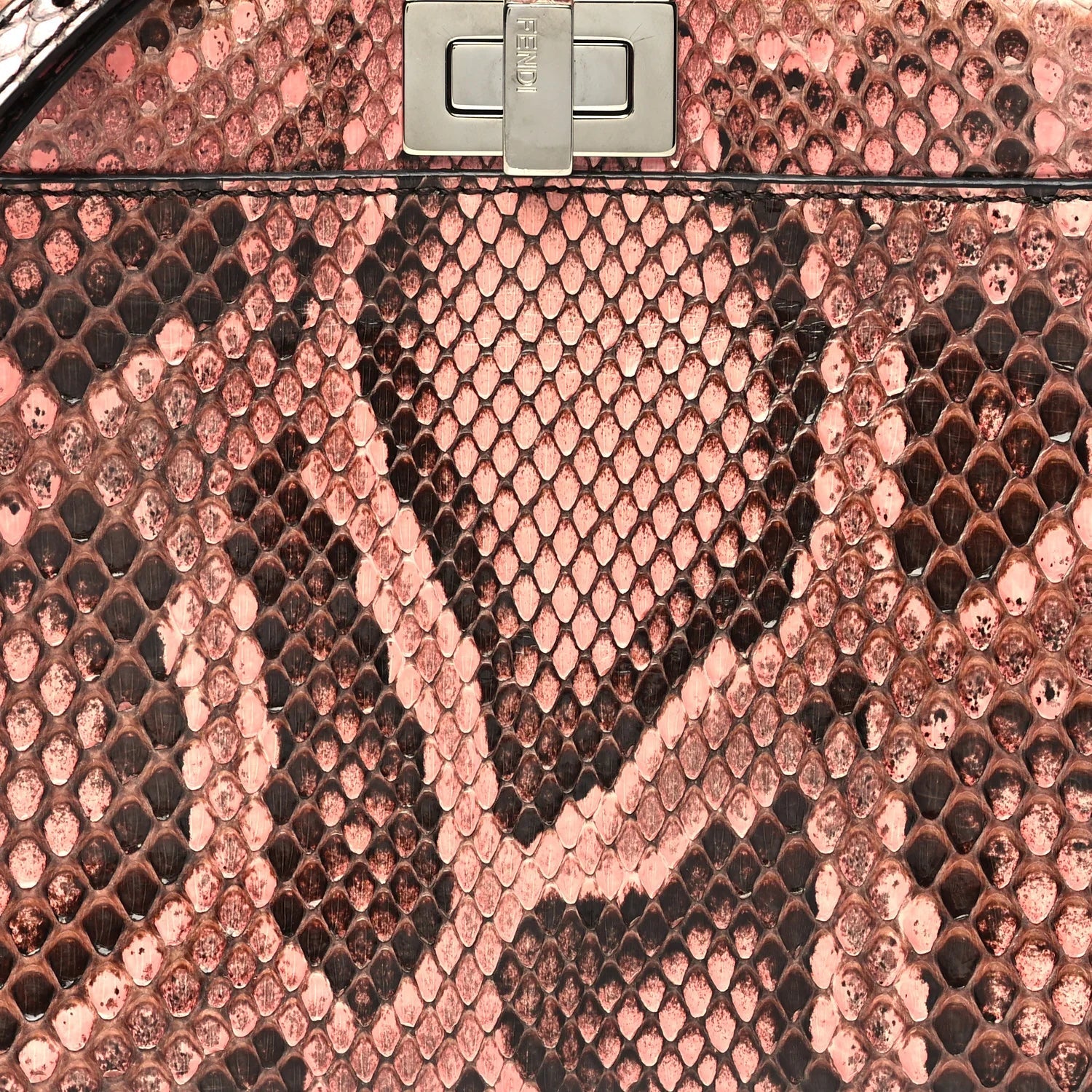 Snakeskin Shiny Nappa Mini Peekaboo Iconic Satchel Lollypop