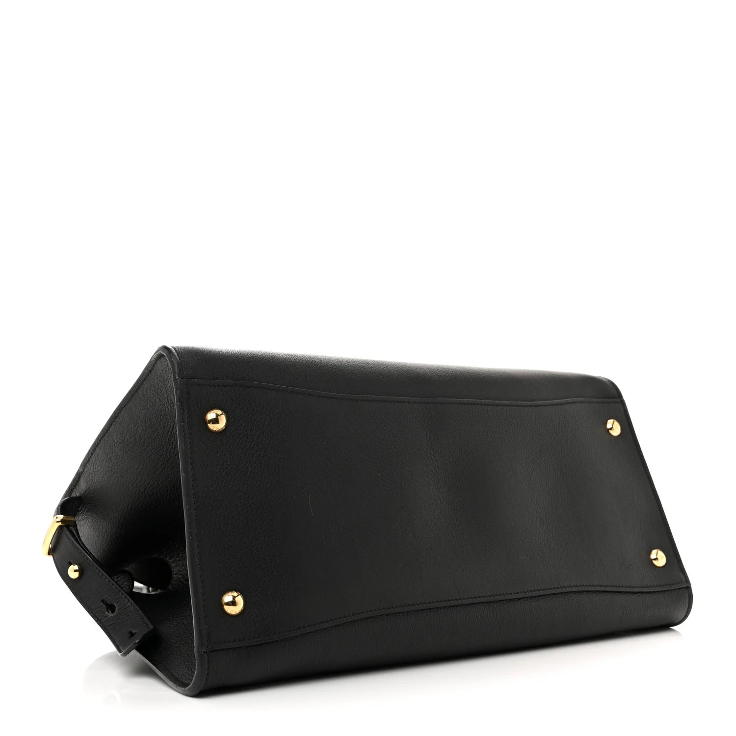 Soft Grain Calfskin Large Tote Bag Black