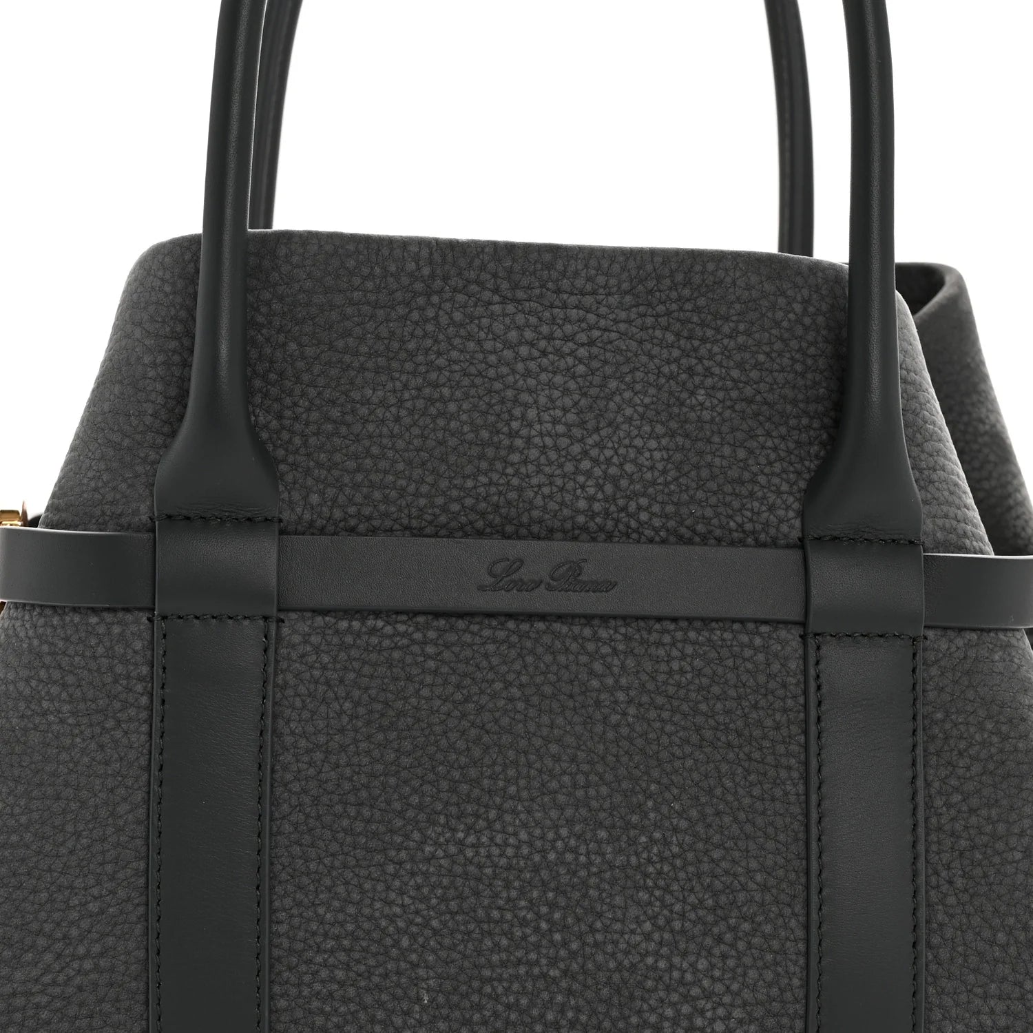 Nubuck Grained Calfskin Small Ghiera Shopper Tote Blue Navy