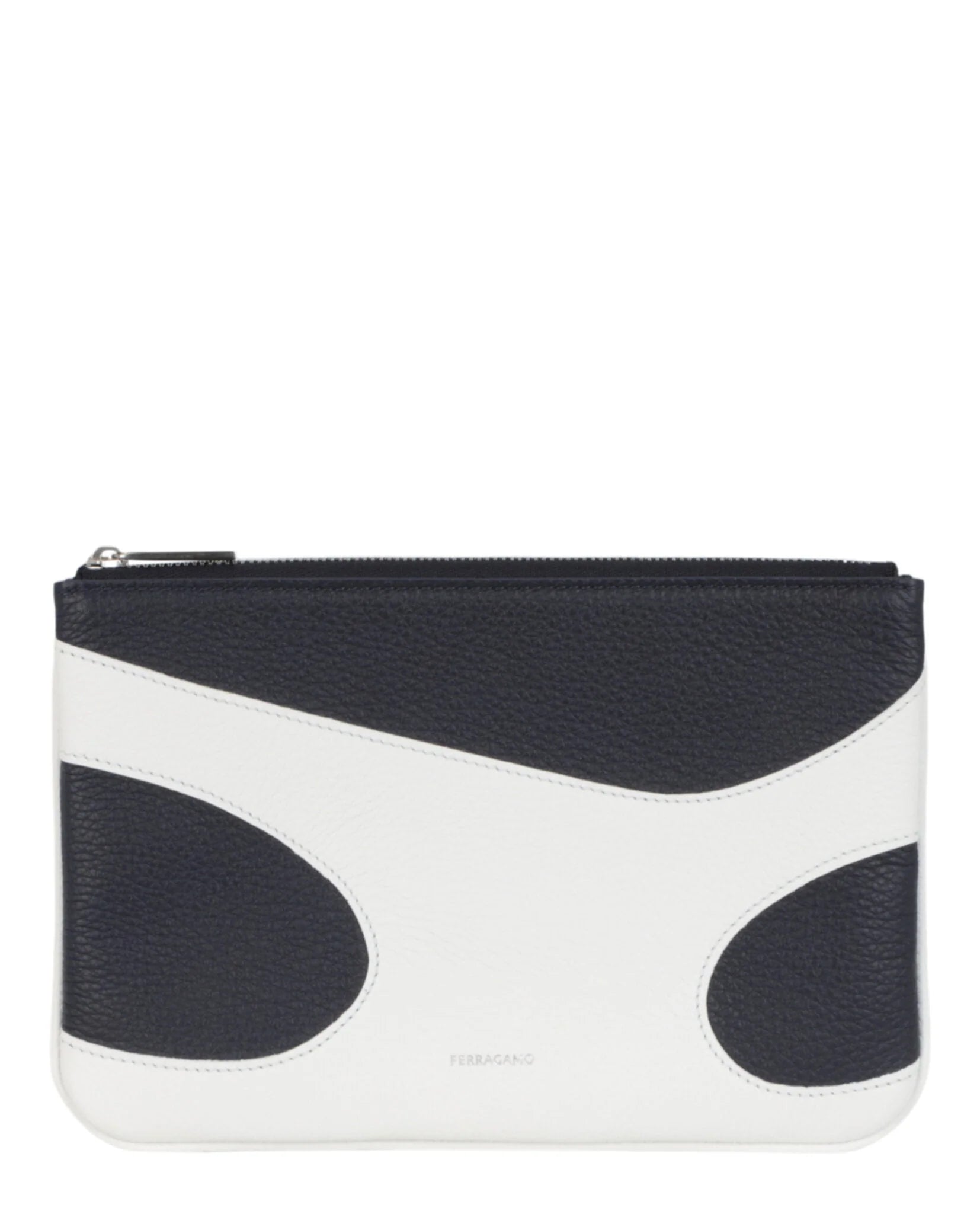 Cut-Out Pebbled Leather Phone Pouch