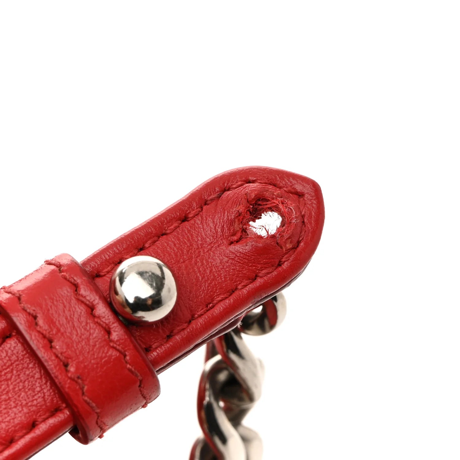 Soft Calfskin Diagramme Camera Bag Rosso