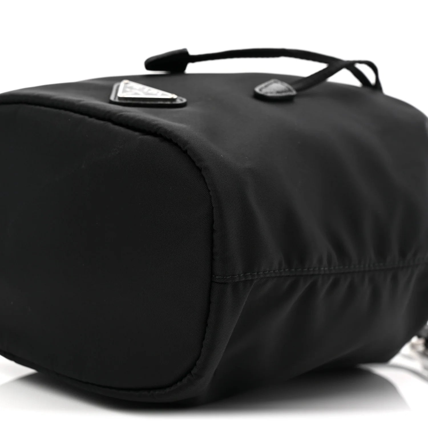 Re-Nylon Vela Drawstring Wristlet Pouch Black