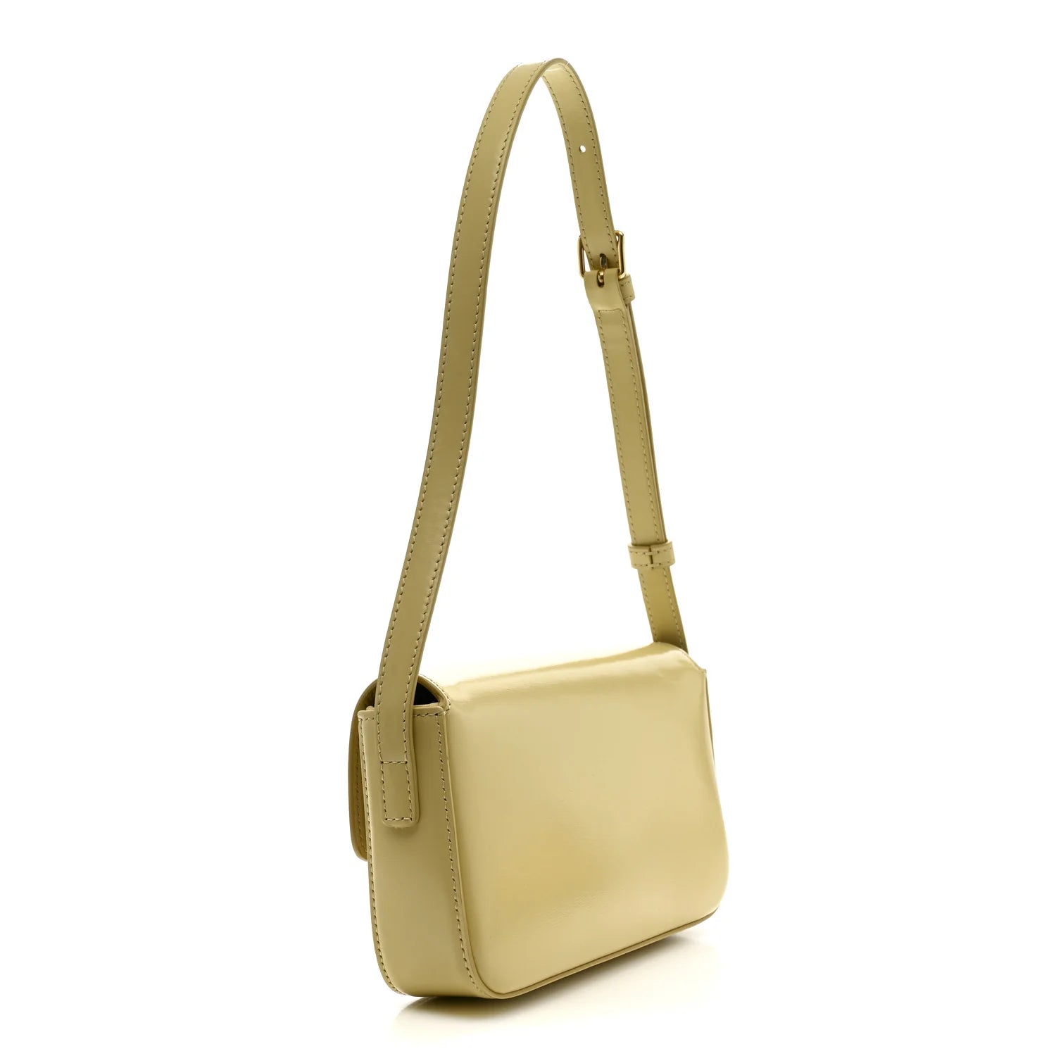 Shiny Calfskin Triomphe Shoulder Bag Papyrus