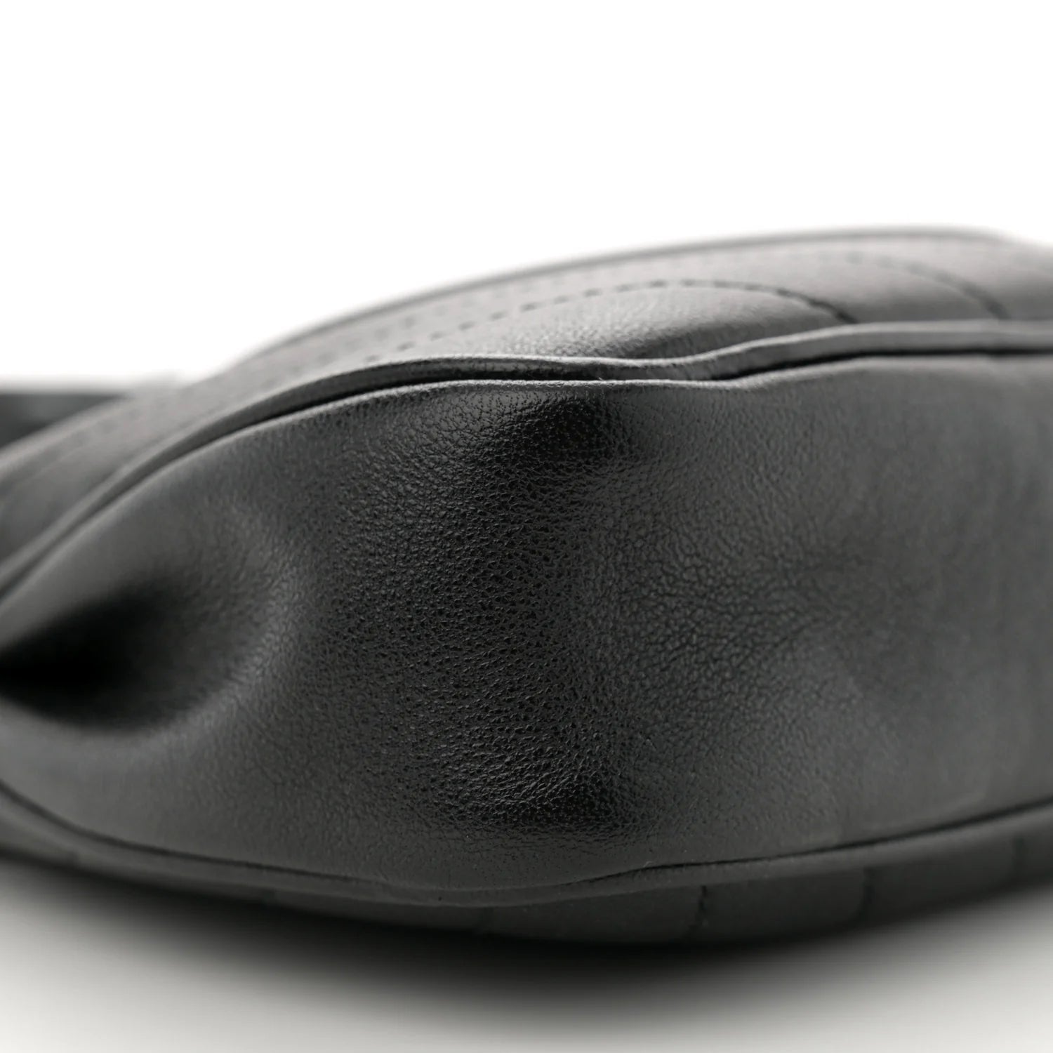 Sakai Be Green Calfskin Diagonal Stitched Small Blondie Tote Black