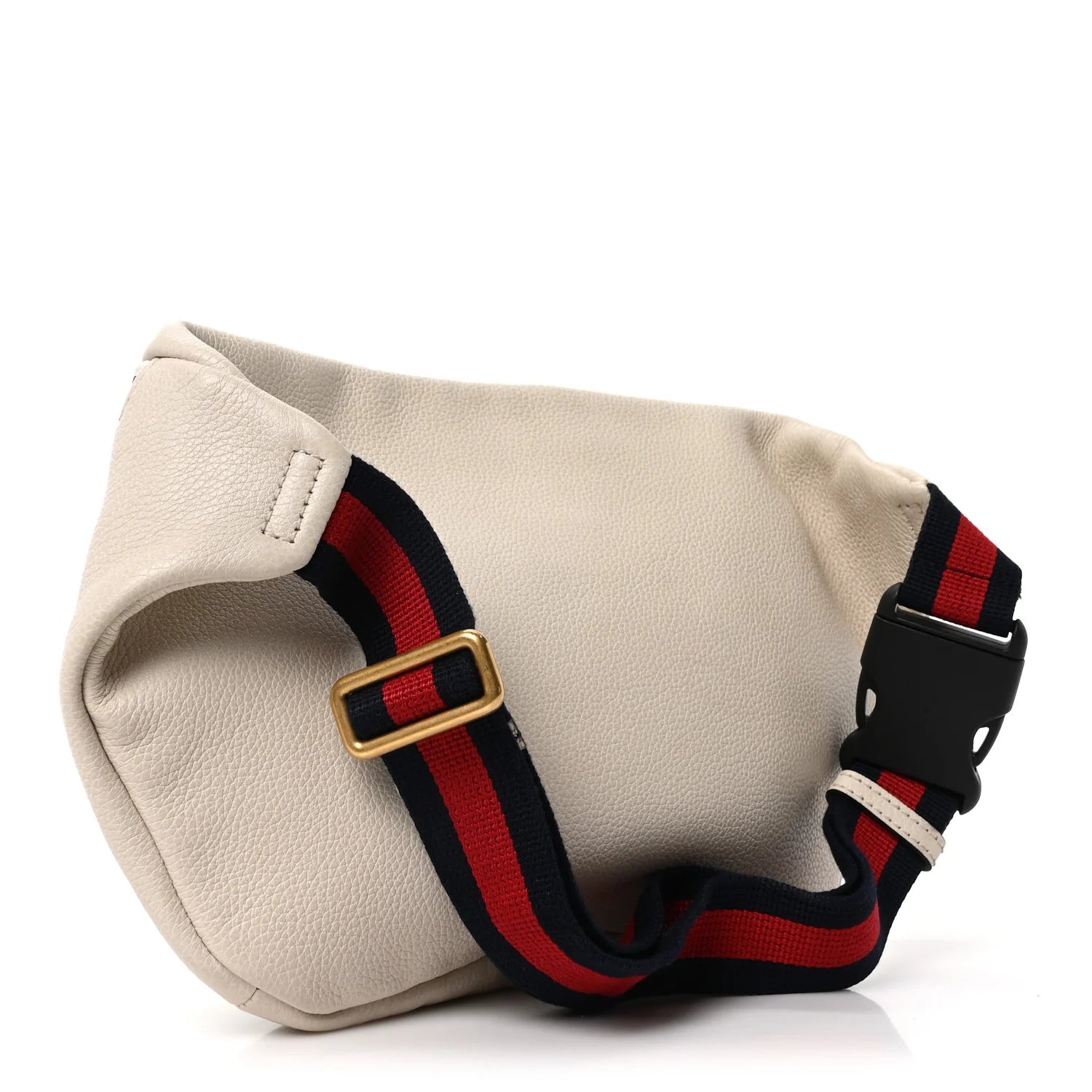 Grained Calfskin Logo Belt Bag White