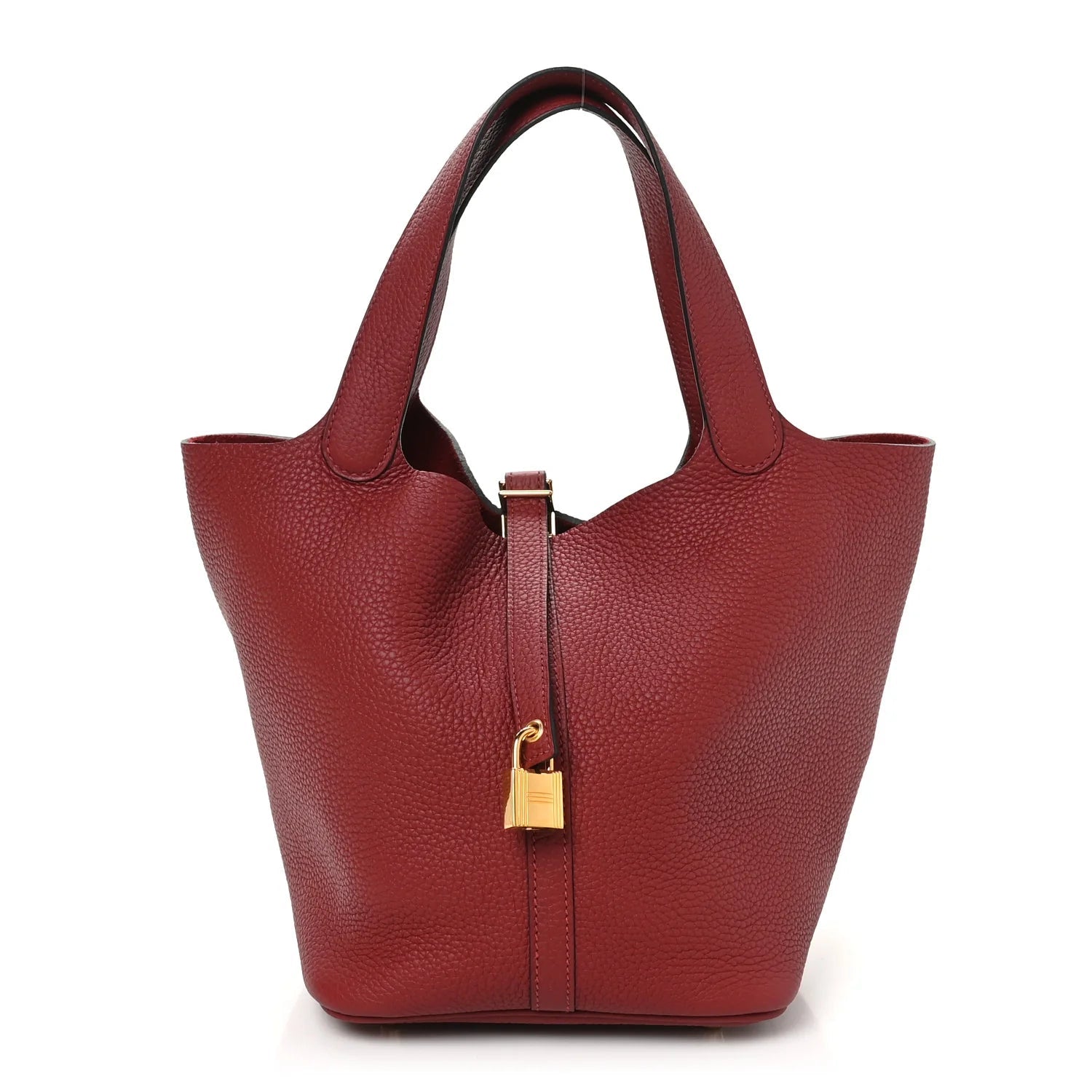 Taurillon Clemence Picotin Lock 22 MM Rouge H