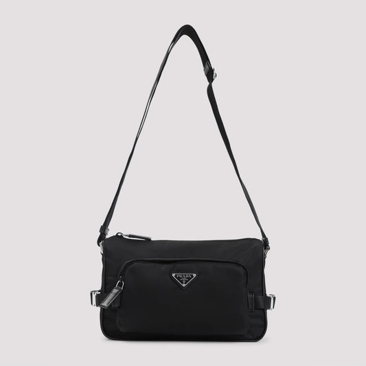 MEDIUM RE-NYLON and SAFFIANO LEATHER SHOULDER BAG