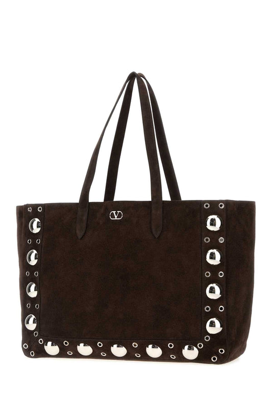 DARK BROWN SUEDE NELLCÃ´TE SHOPPING BAG