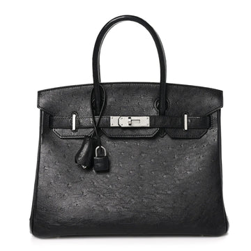 Ostrich Birkin 30 Black