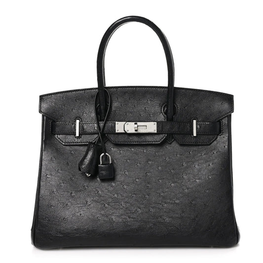 Ostrich Birkin 30 Black