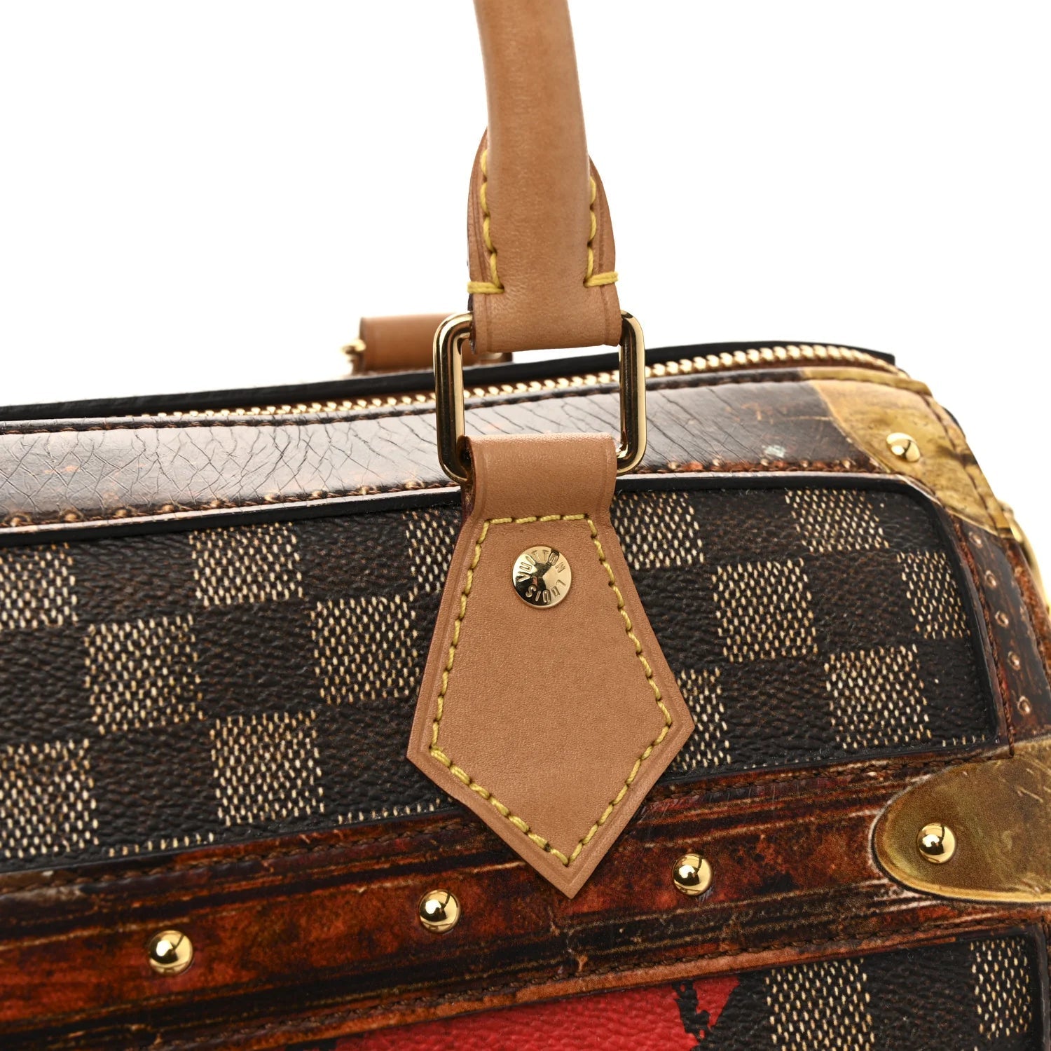 Transformed Damier Ebene Time Trunk Speedy Bandouliere 25 Black