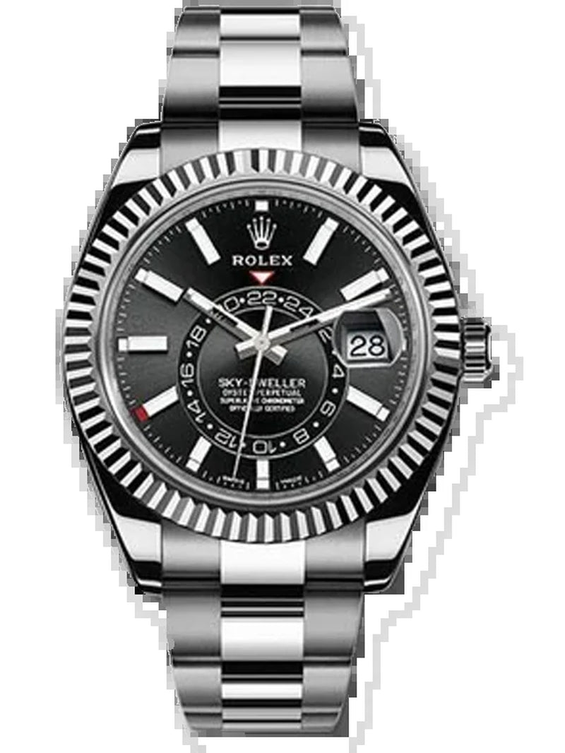 Rolex Sky-Dweller 326934, Oyster, Steel, Black Index Dial 42 Mm