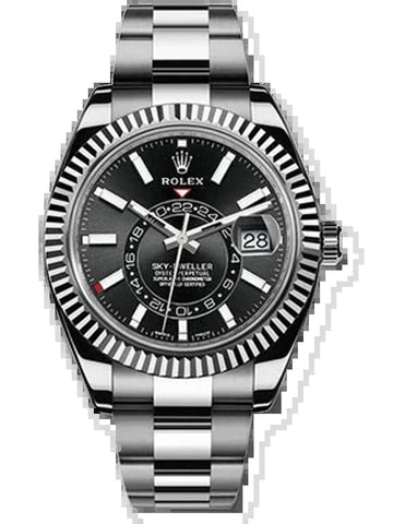 Rolex Sky-Dweller 326934, Oyster, Steel, Black Index Dial 42 Mm