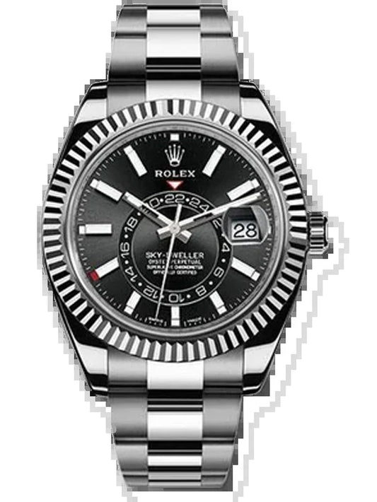 Rolex Sky-Dweller 326934, Oyster, Steel, Black Index Dial 42 Mm