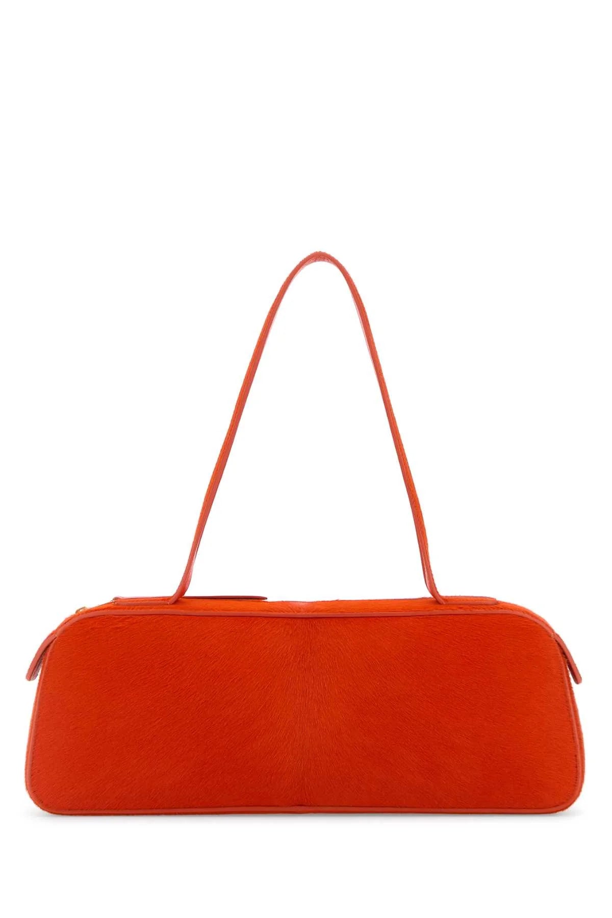 ORANGE CALF HAIR SIMONA SHOULDER BAG