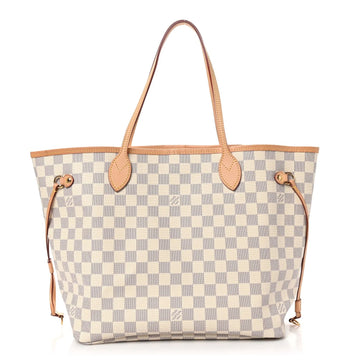 Damier Azur Neo Neverfull MM Rose Ballerine