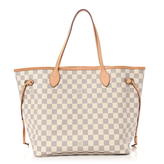 Damier Azur Neo Neverfull MM Rose Ballerine
