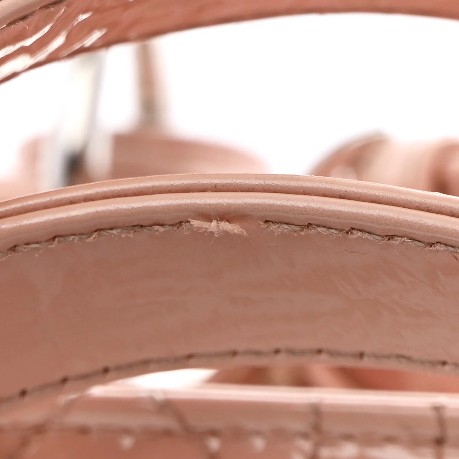 Patent Cannage Medium Lady Dior Rose Clair