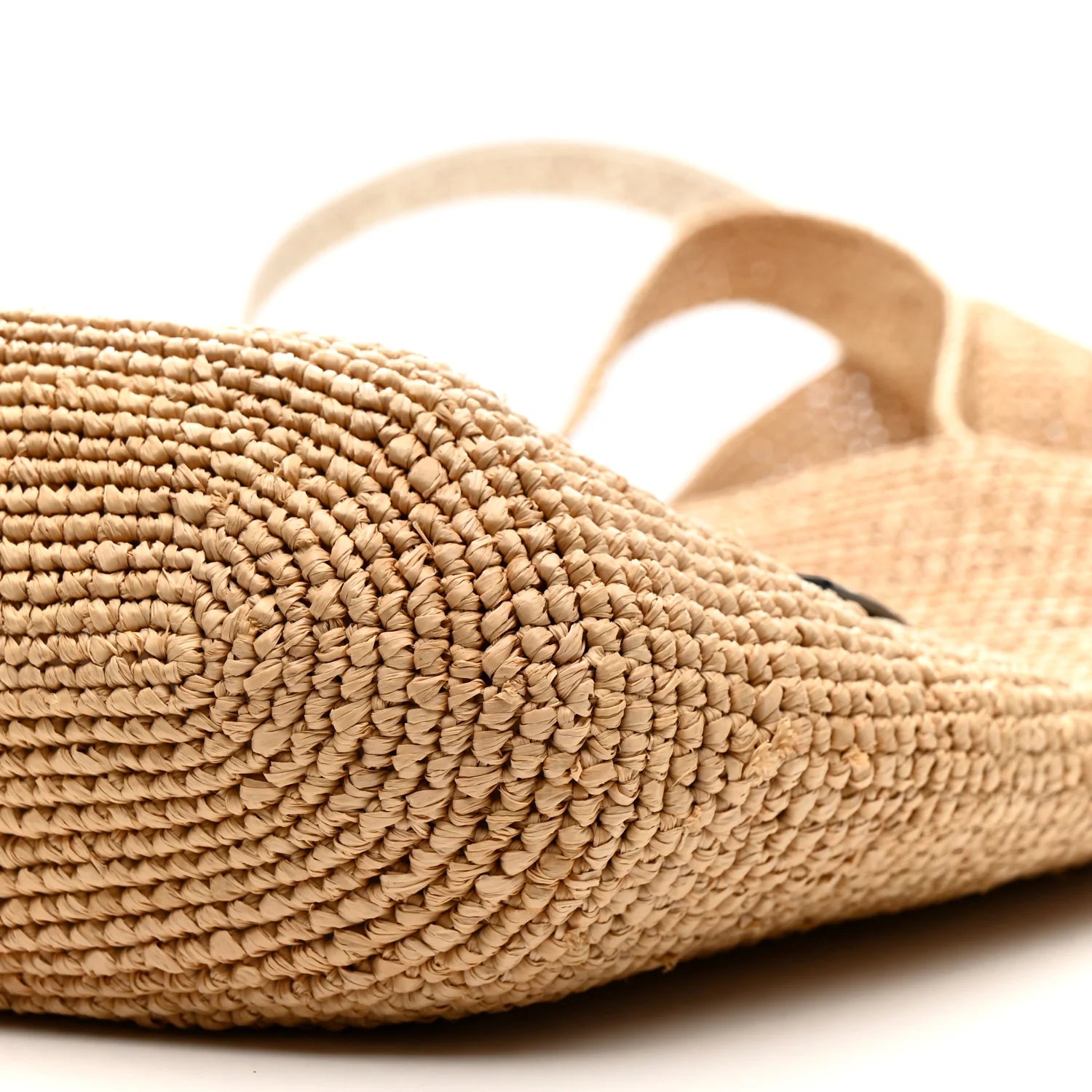 Raffia Mini Slit Tote Bag Natural Tan