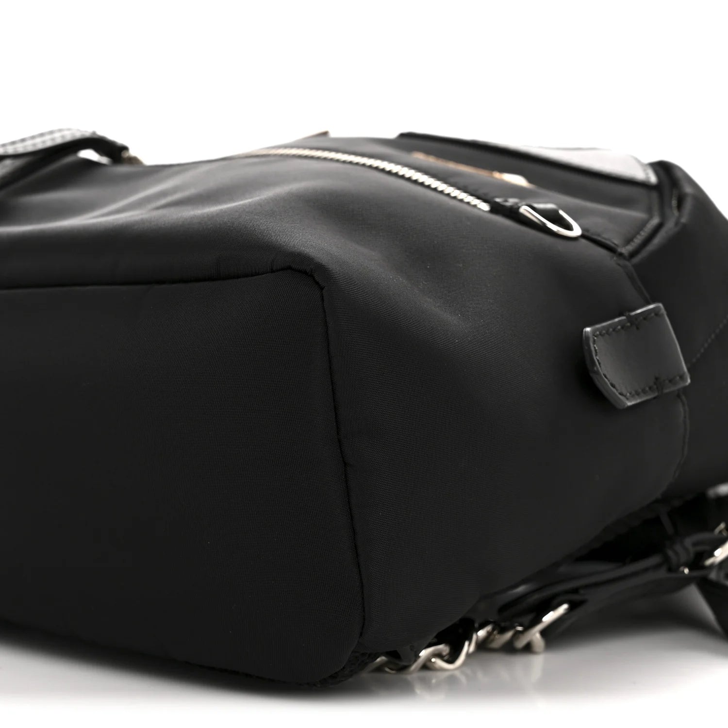 Nylon Vitello Dolce Goat Fox Fur Crocodile Monster Eyes Mini Backpack Black Sunflower