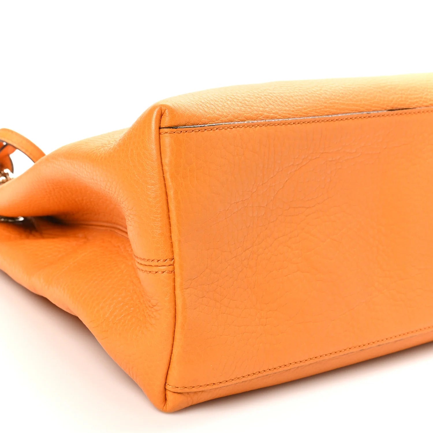 Pebbled Calfskin Medium Soho Chain Shoulder Bag Curcuma