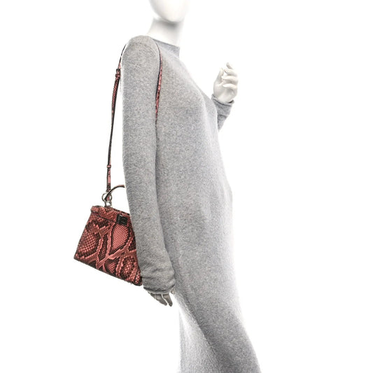 Snakeskin Shiny Nappa Mini Peekaboo Iconic Satchel Lollypop