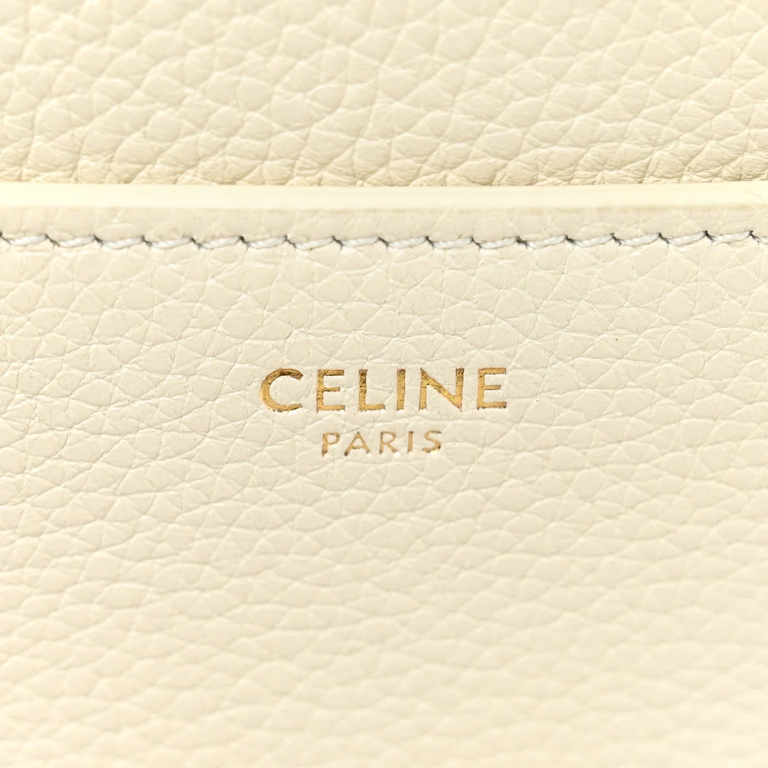 Grained Calfskin Small 16 Top Handle Bag White