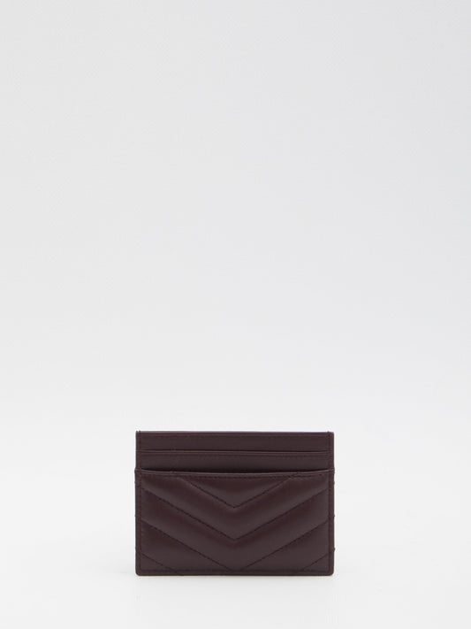HOT WINE YSL CALF LEATHER CARD CASE