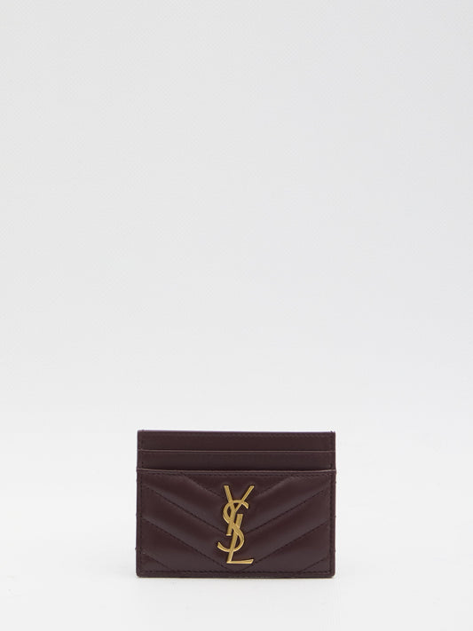 HOT WINE YSL CALF LEATHER CARD CASE