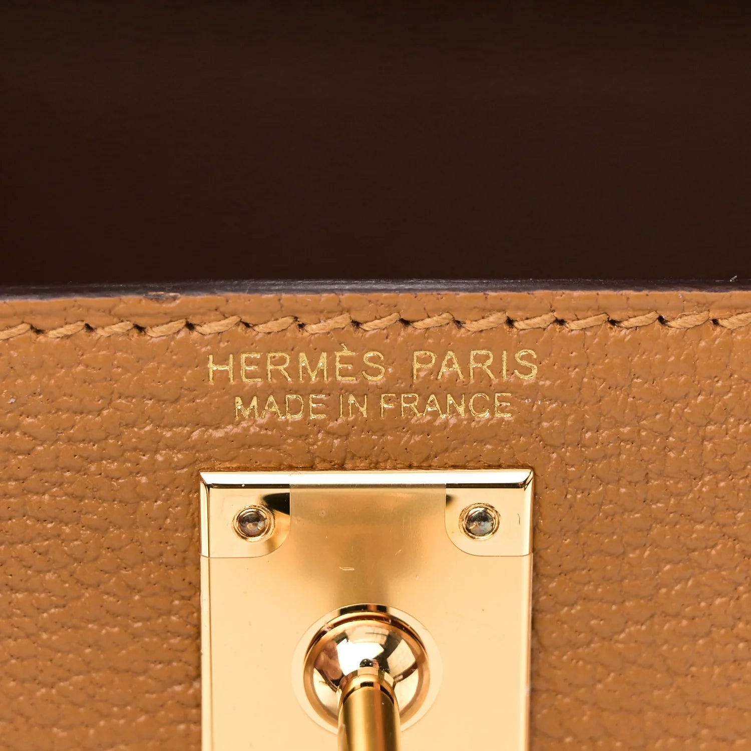 Chevre Mysore Verso Mini Kelly Sellier 20 Caramel Cacao