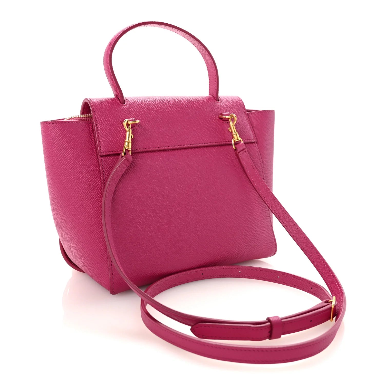 Grained Calfskin Nano Belt Bag Raspberry