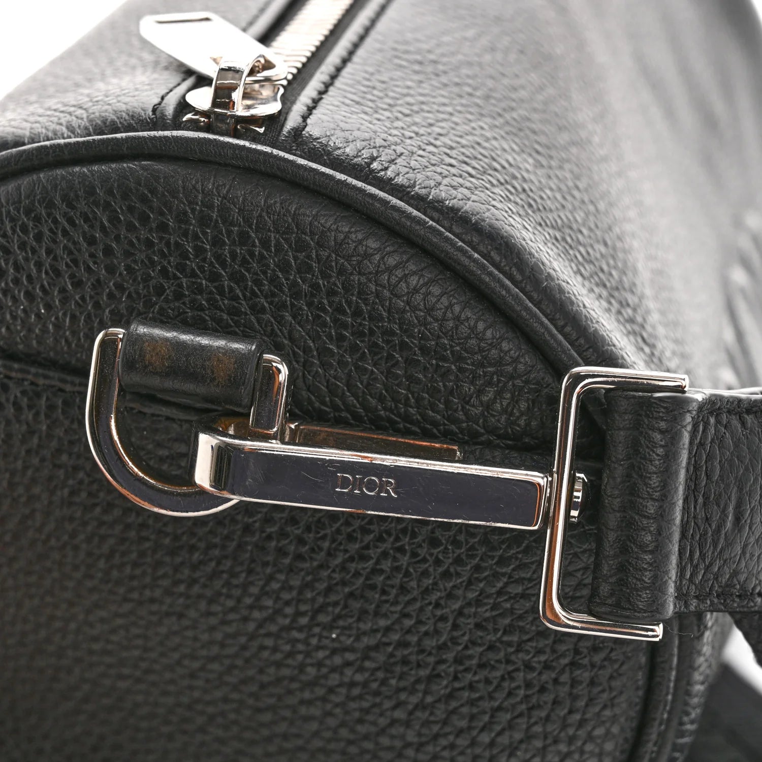 HOMME Grained Calfskin Mens Roller Messenger Black