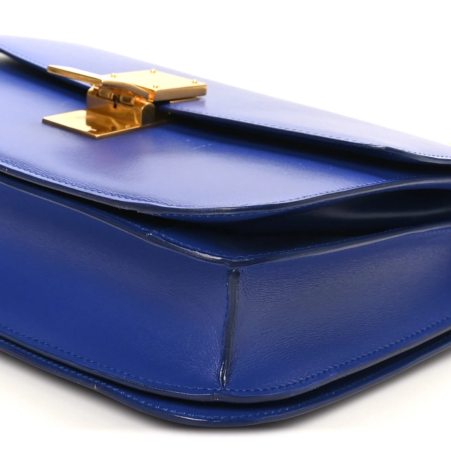 Smooth Calfskin Medium Classic Box Flap Bag Indigo