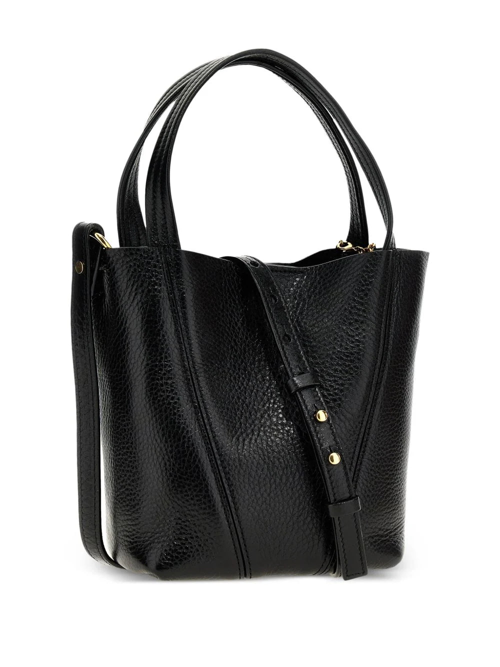 SPIN SMALL LEATHER TOTE