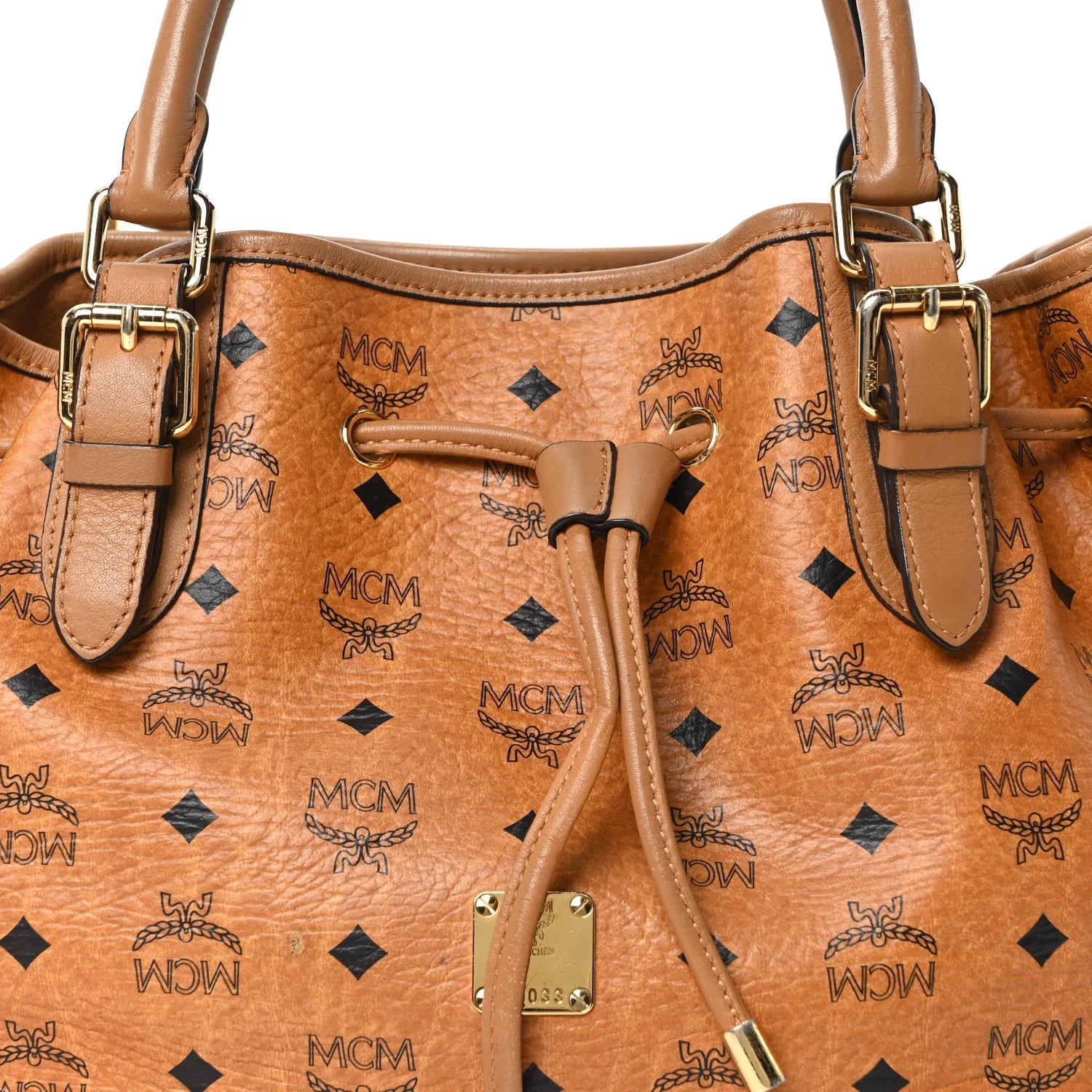 Visetos Drawstring Shopper Cognac