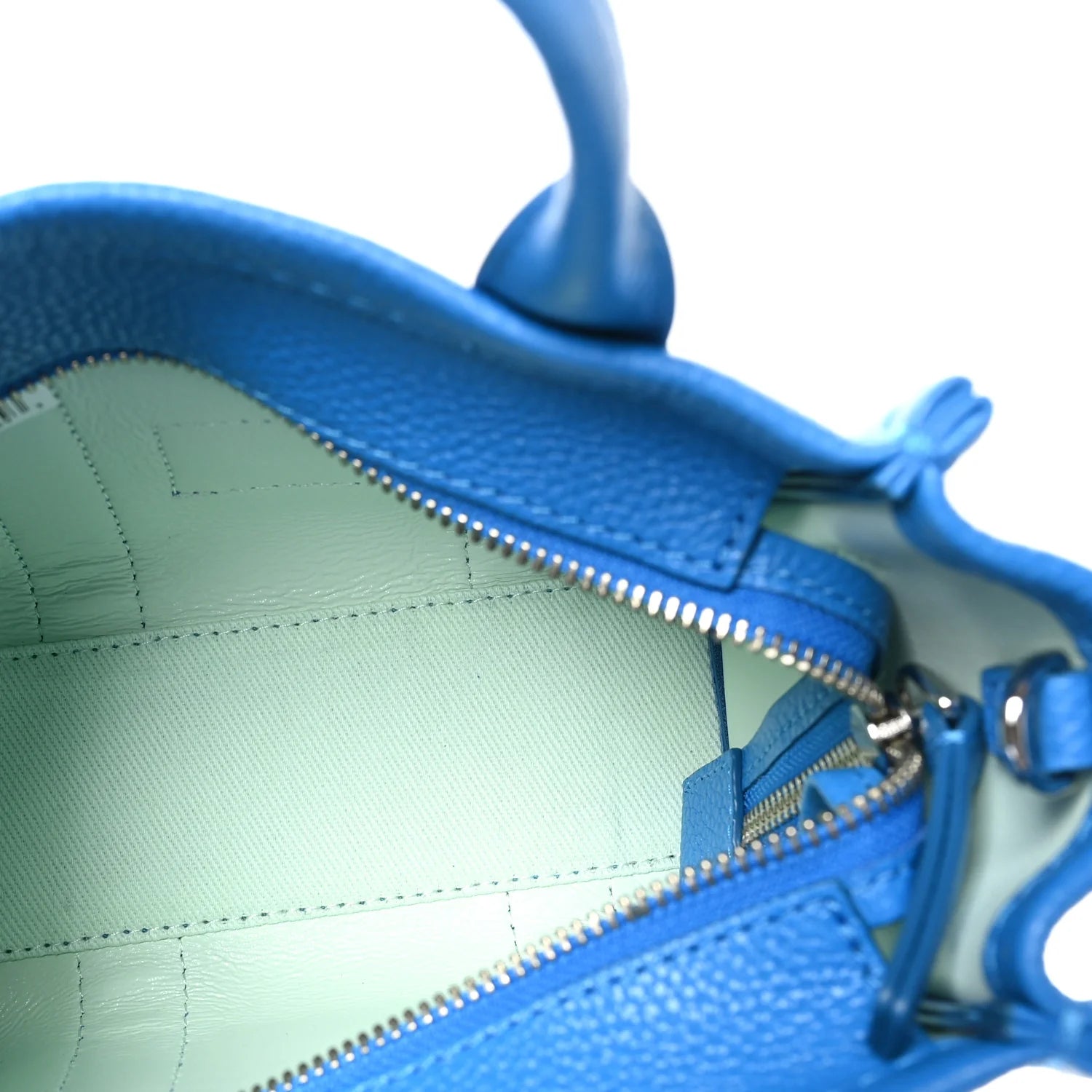 Grained Calfskin Mini the Tote Bag Scuba