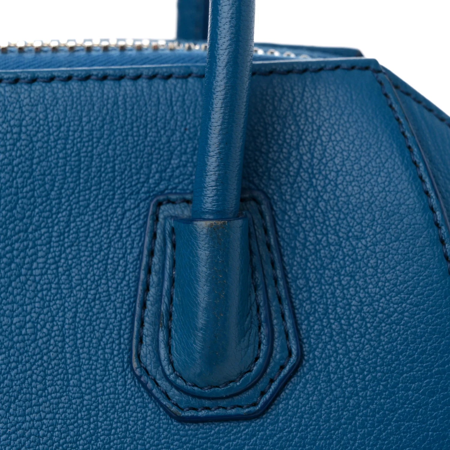 Sugar Goatskin Mini Antigona Persian Blue