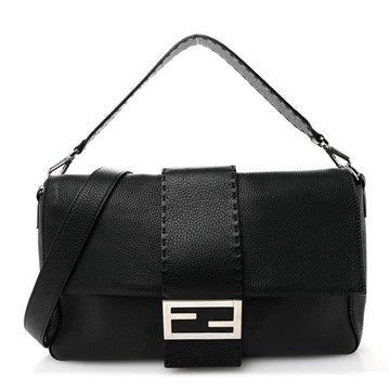 Cuoio Romano Selleria Large Convertible Baguette Black